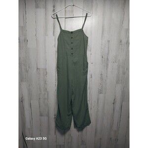 Old Navy Olive Green Button-Front Jumpsuit